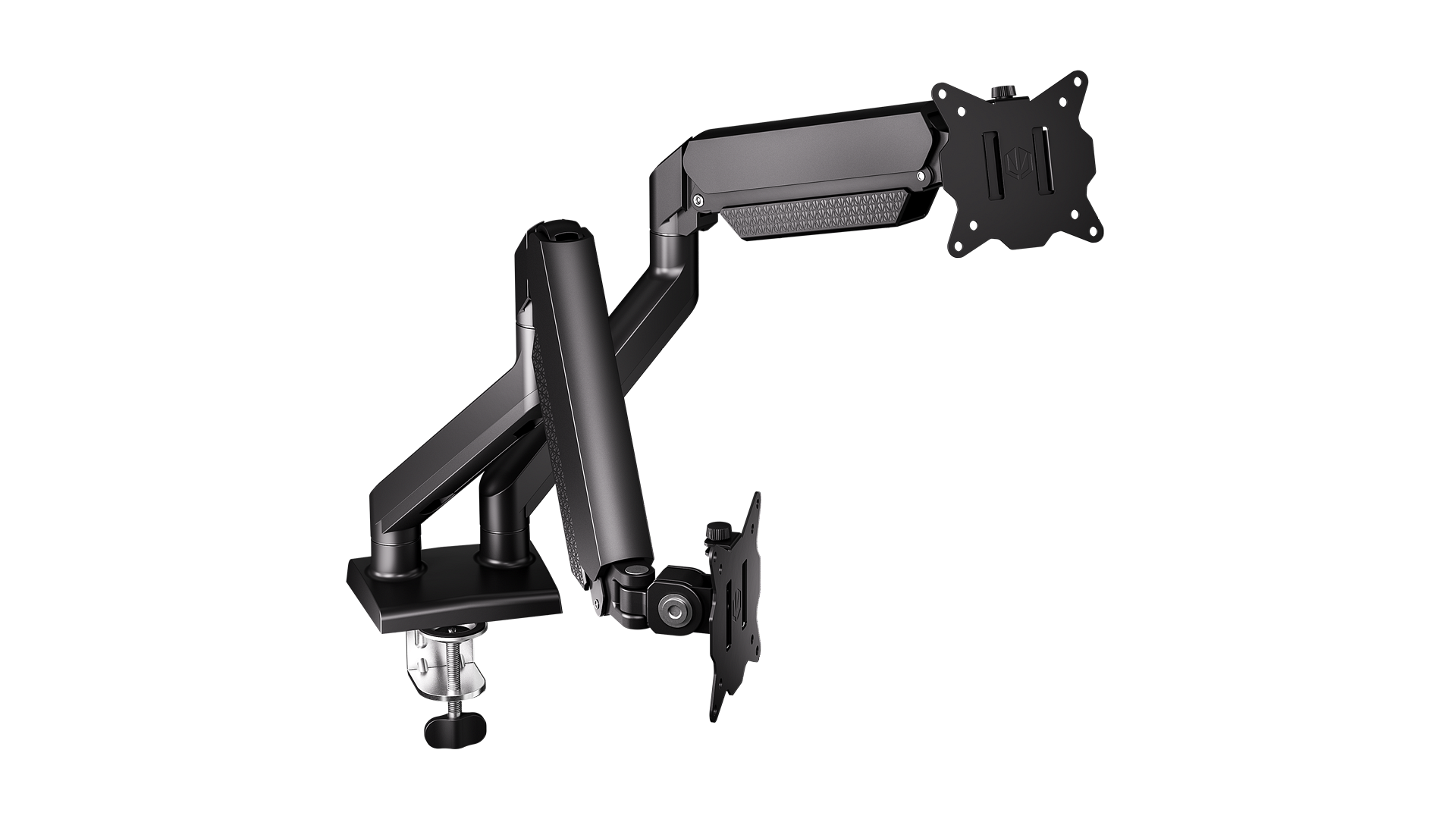 ENDORFY Atlas GS Double EY8F009 Monitor Double Arm Black Front View