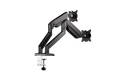 ENDORFY Atlas GS Double EY8F009 Monitor Double Arm Black Left Side Bottom Angle View