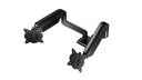 ENDORFY Atlas GS Double EY8F009 Monitor Double Arm Black Right Side Top Angle View