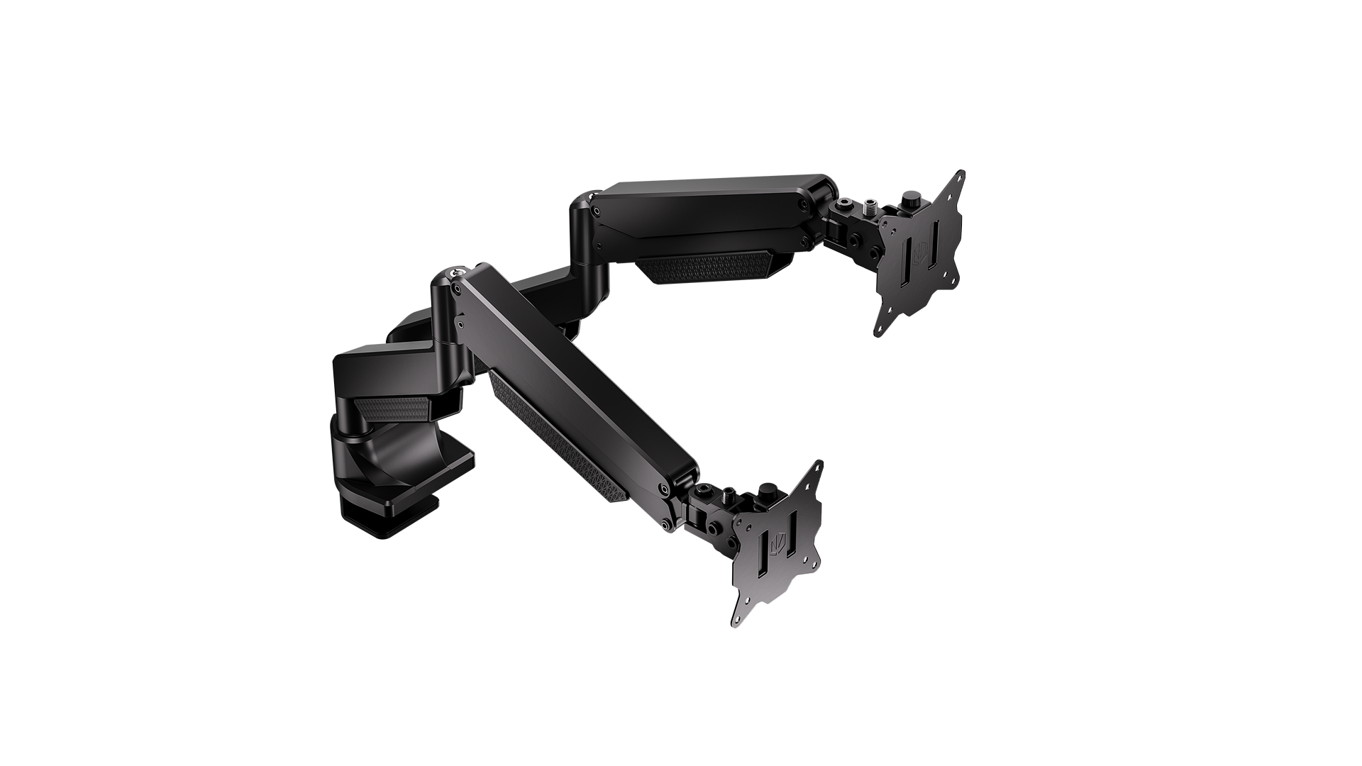 ENDORFY Atlas GS Pro Double EY8F007-Display Mount Top Left View Two Mounts Black