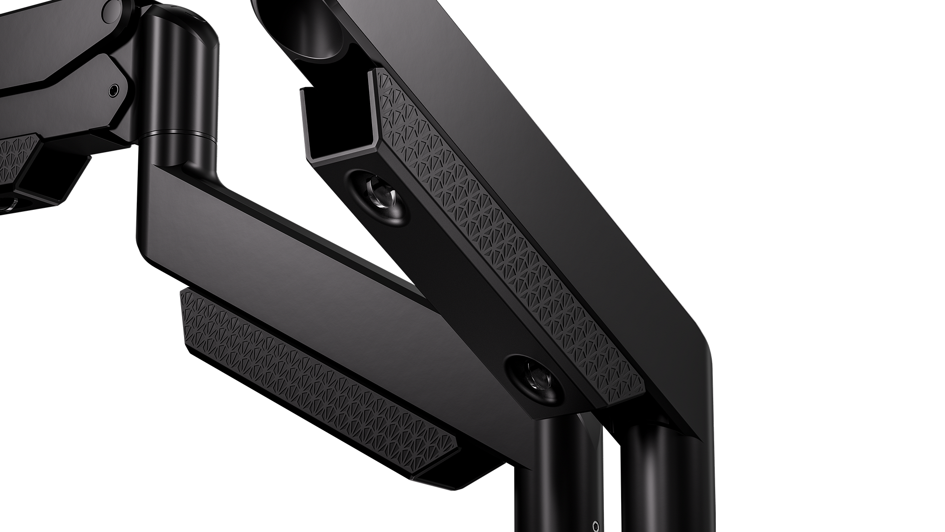 ENDORFY Atlas GS Pro Double EY8F007 Monitor Arm Full Motion Mount Black Close Up
