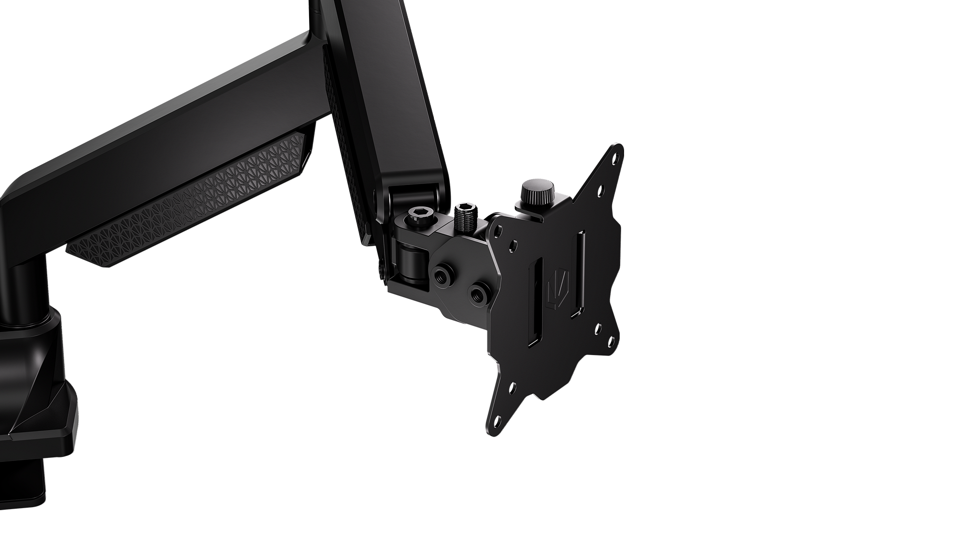 ENDORFY Atlas GS Pro Double EY8F007 Monitor Arm Handle Black Front Close View