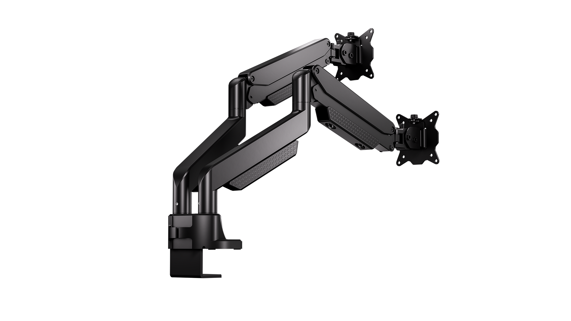 ENDORFY Atlas GS Pro Double EY8F007 Monitor Double Arm Black Back Left Top View