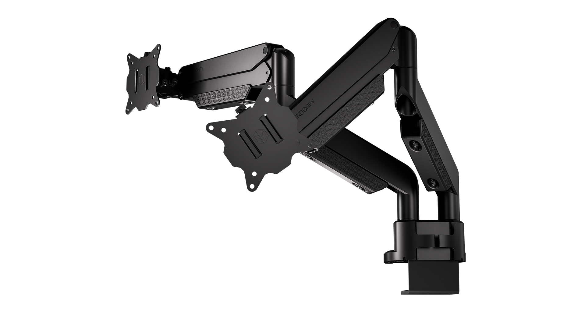 ENDORFY Atlas GS Pro Double EY8F007 Monitor Double Arm Black Back Pivot View