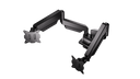 ENDORFY Atlas GS Pro Double EY8F007 Monitor Double Arm Black Right Side Top Angle View