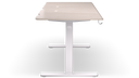 ENDORFY Atlas L Electric Light Wood EY8E005-Desk Left From The Side View Legs Headphone Hook Rubbers Cable Grommet In TheDesk Top