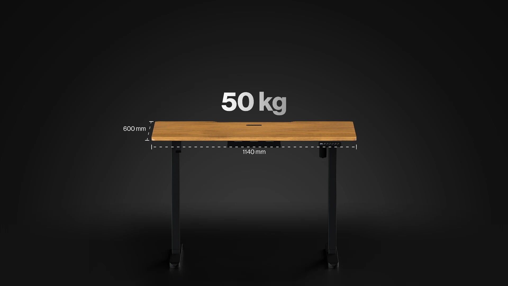 Blat biurka Atlas S Electric Dark Wood z wysokogatunkowej płyty MDF z wykończeniem w kolorze ciemnego drewna 
