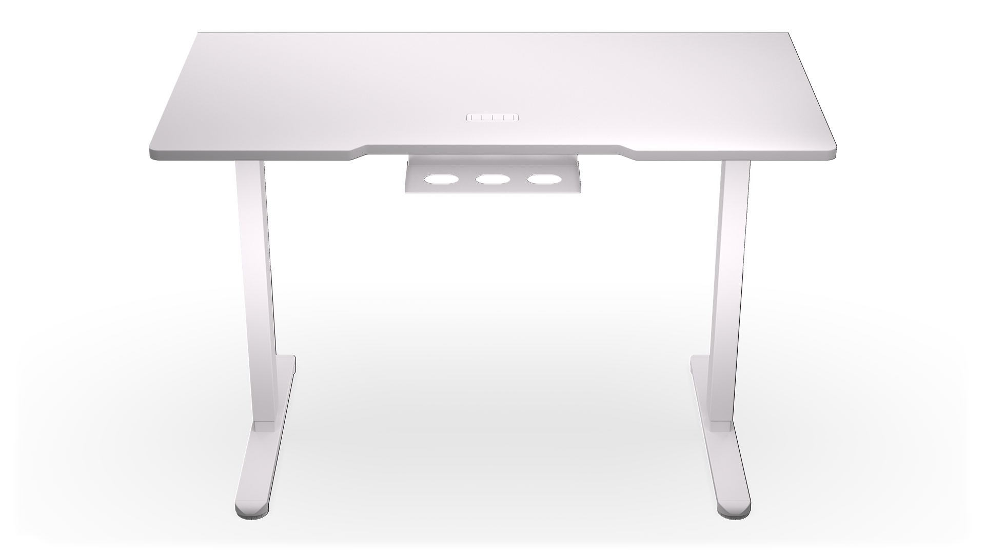 ENDORFY Atlas S Electric Onyx White EY8E008-Desk Back View Edge Desk Top Indentation