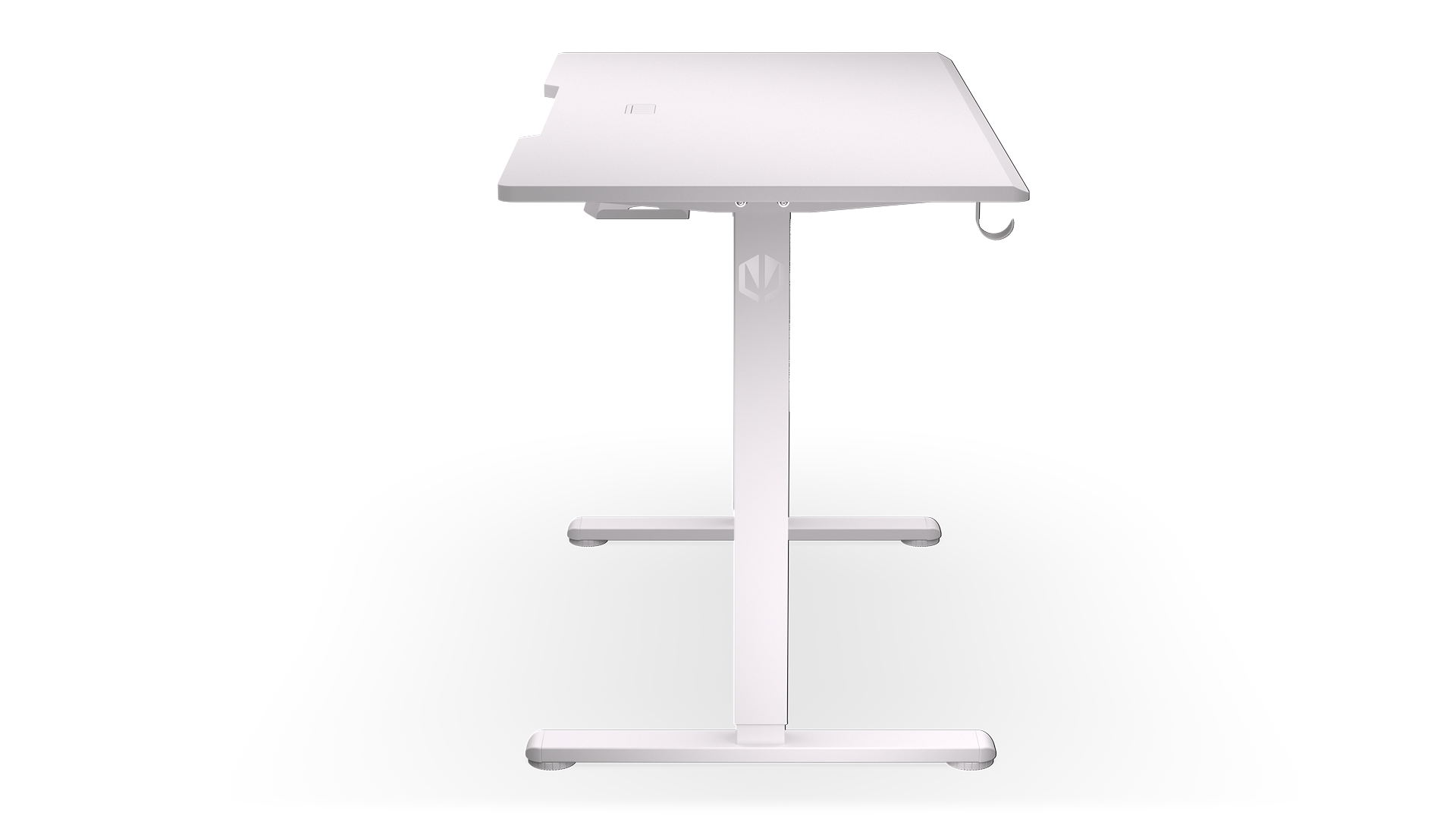 ENDORFY Atlas S Electric Onyx White EY8E008-Desk Left View Edge Desk Top Indentation
