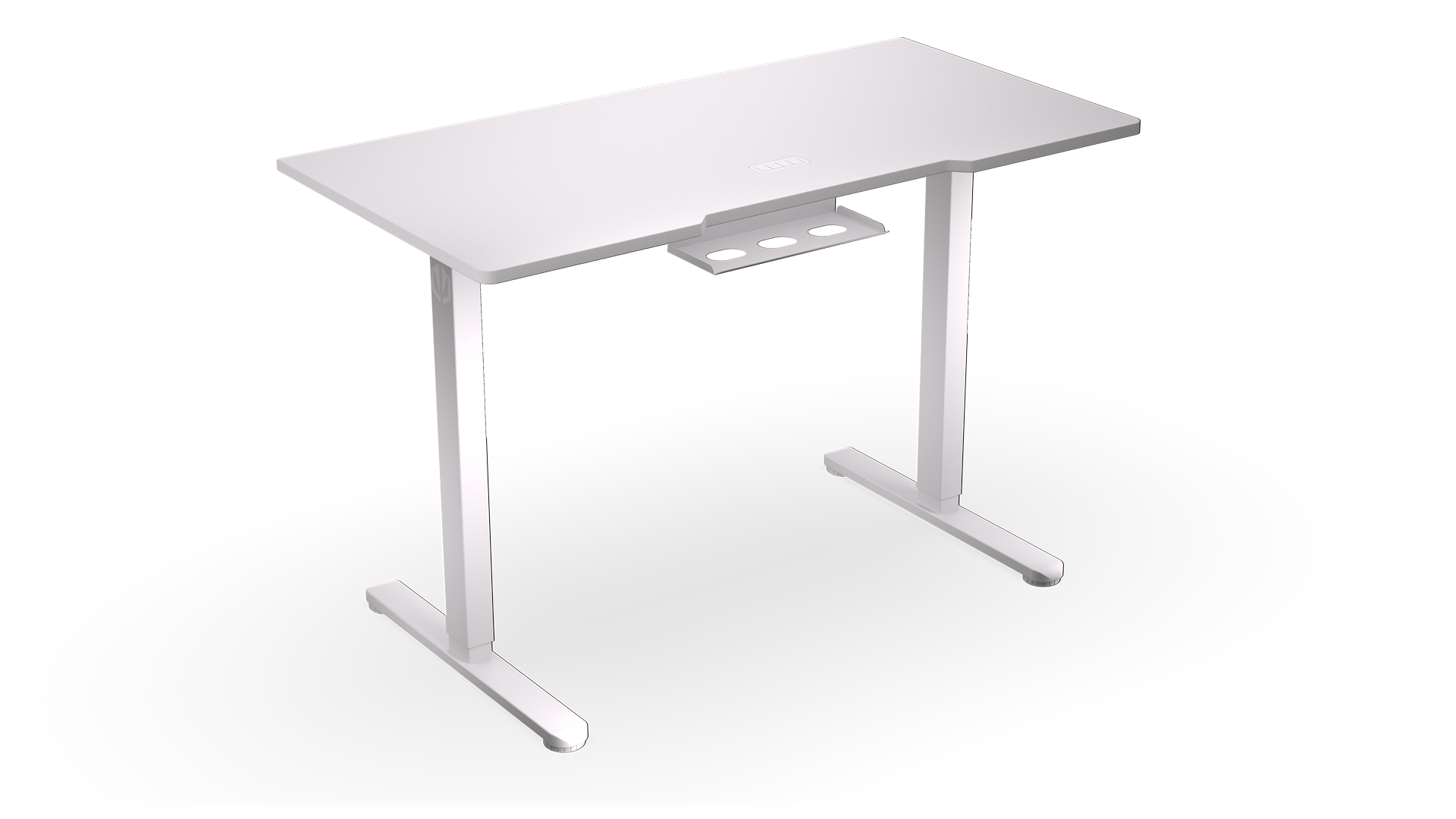 ENDORFY Atlas S Electric Onyx White EY8E008 Desk Right Back View Edge Desk-Top Indentation Space Cables