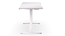ENDORFY Atlas S Electric Onyx White EY8E008 - Desk Right From The Side View Legs Rubbers Cable Grommet In The Desk Top