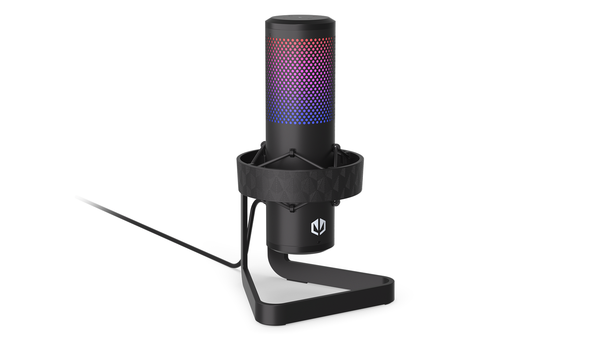 ENDORFY Axis Streaming EY1B006-Microphone Front View ARGB Stand
