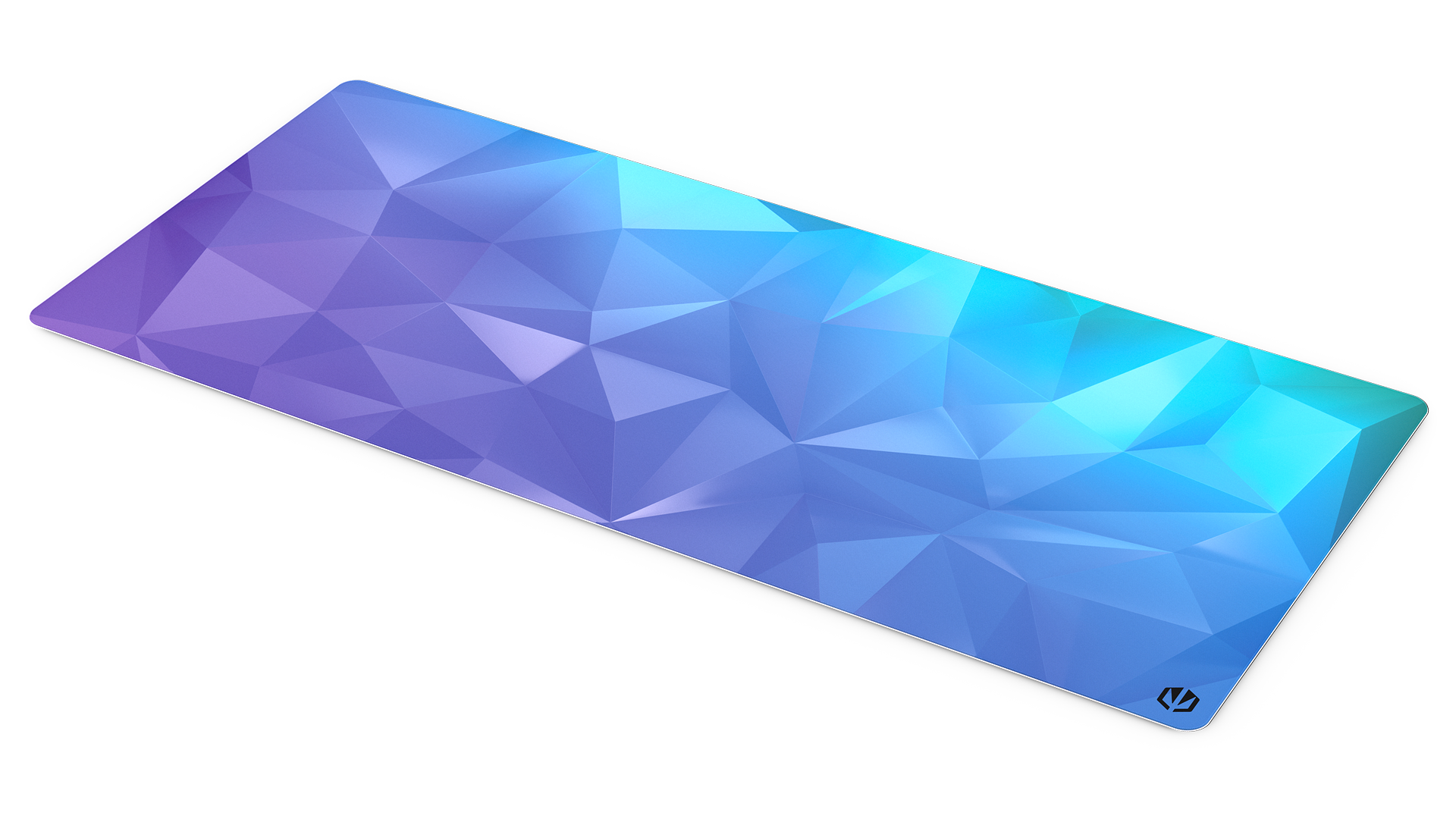 ENDORFY Crystal Blue XL EY6B014-Mousepads Top View Rectangular Blue Crystal Pattern