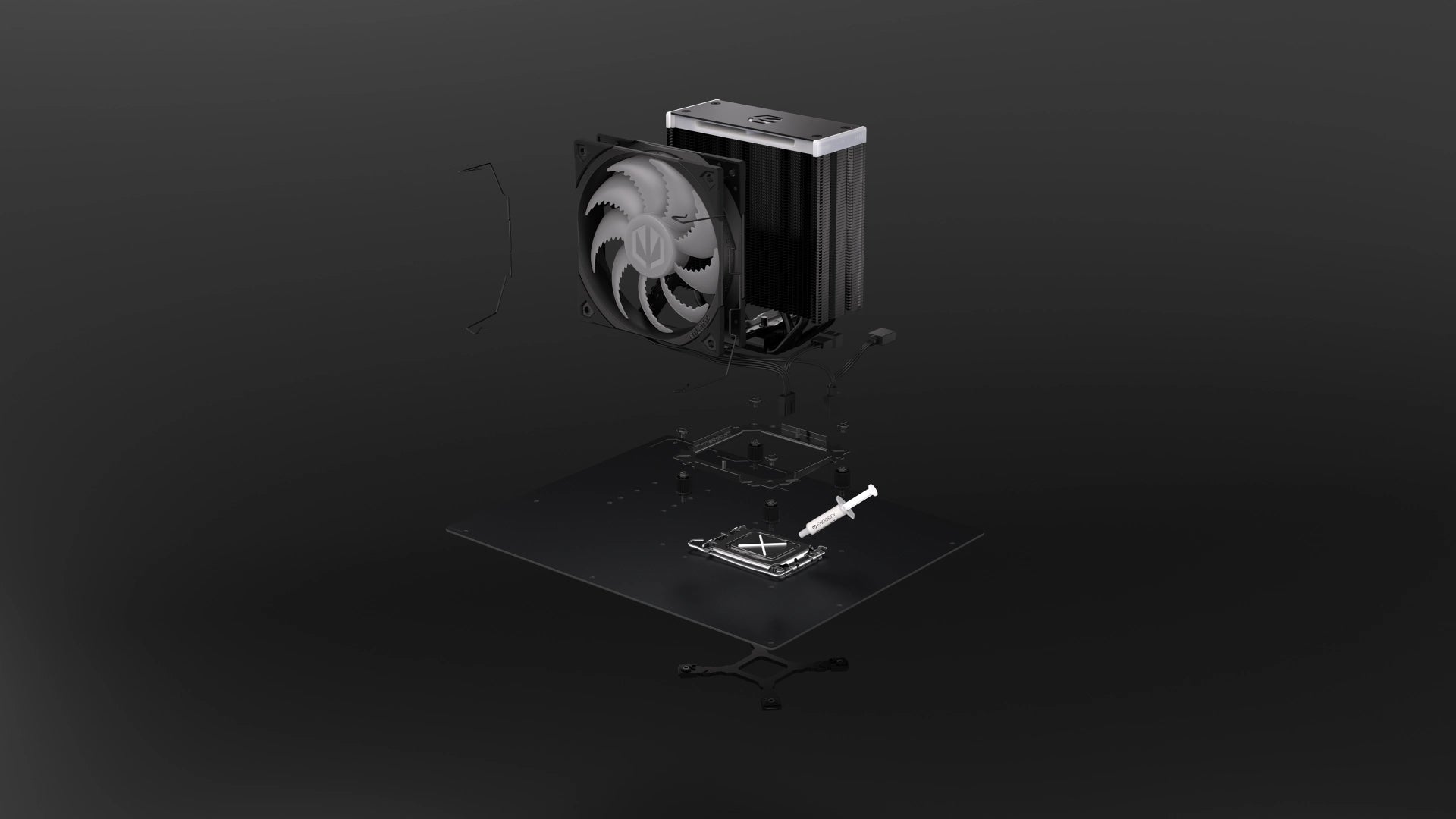 Ramka montażowa Fera 5 Black ARGB to prosty i szybki montaż na podstawkach AMD i Intel 