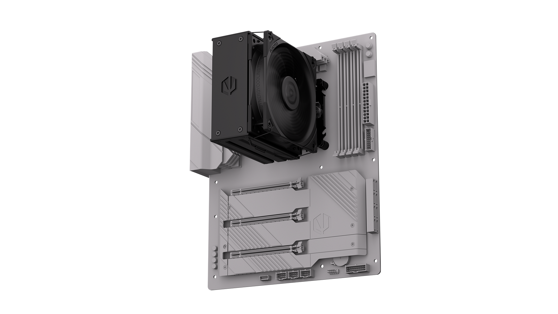 ENDORFY Fera 5 Black EY3A011 Air Cooling Installed On Motherboard 