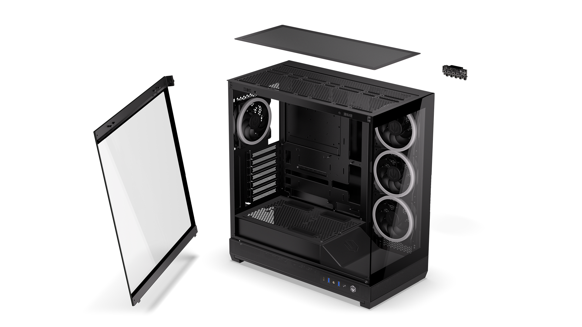 ENDORFY Fishtank 6000 Corona EY2A025-PC Case Explode View Black Components