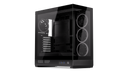 ENDORFY Fishtank 6000 Corona EY2A025-PC Case Front Left View Glass Panel I/O Panel Inside Empty Interior