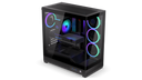ENDORFY Fishtank 6000 Corona EY2A025-PC Case Front Left View Side I/O Panel Interior With Visible Cooling Fans ARGB