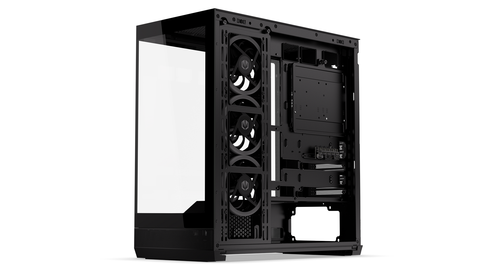 ENDORFY Fishtank 6000 Corona EY2A025-PC Case Right View Panel Removed Panel Empty Interior