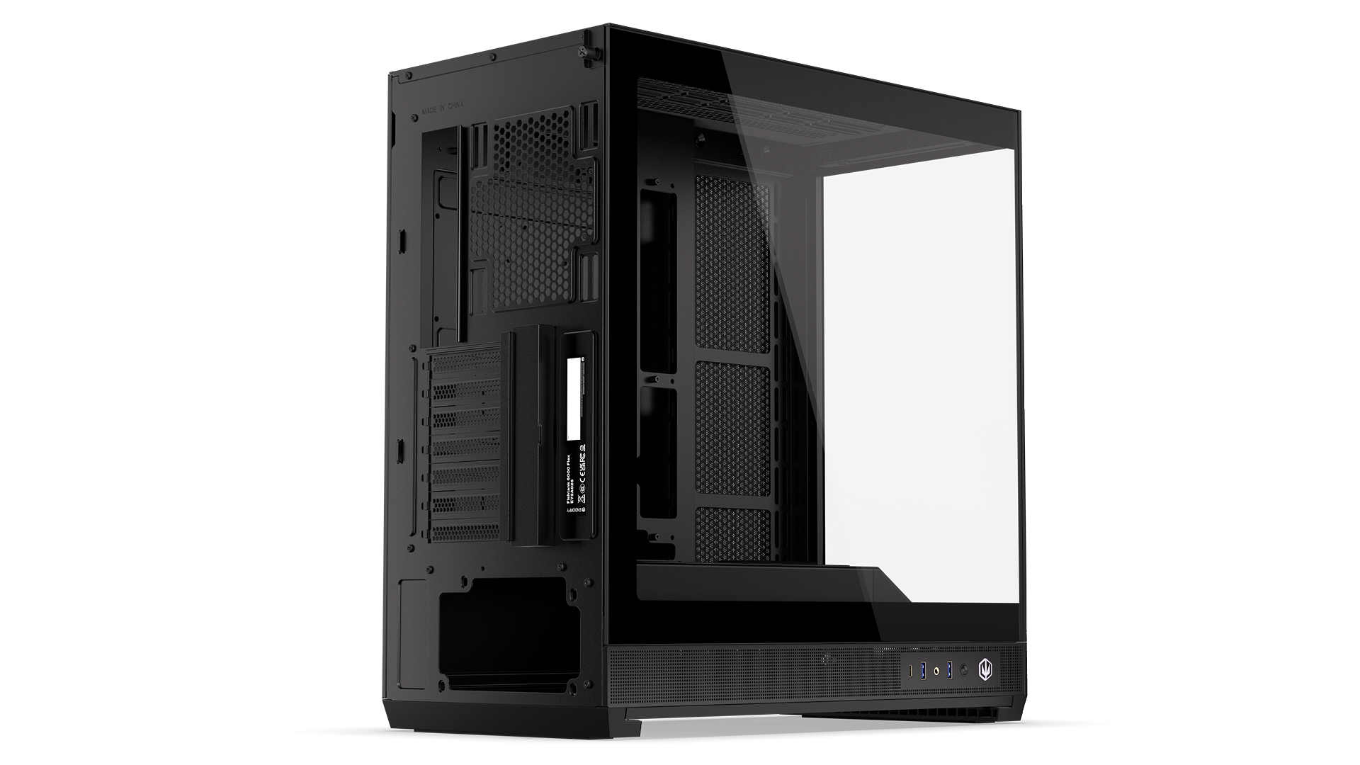 ENDORFY Fishtank 6000 Flex EY2A026-PC Case Back Left View Glass Panel