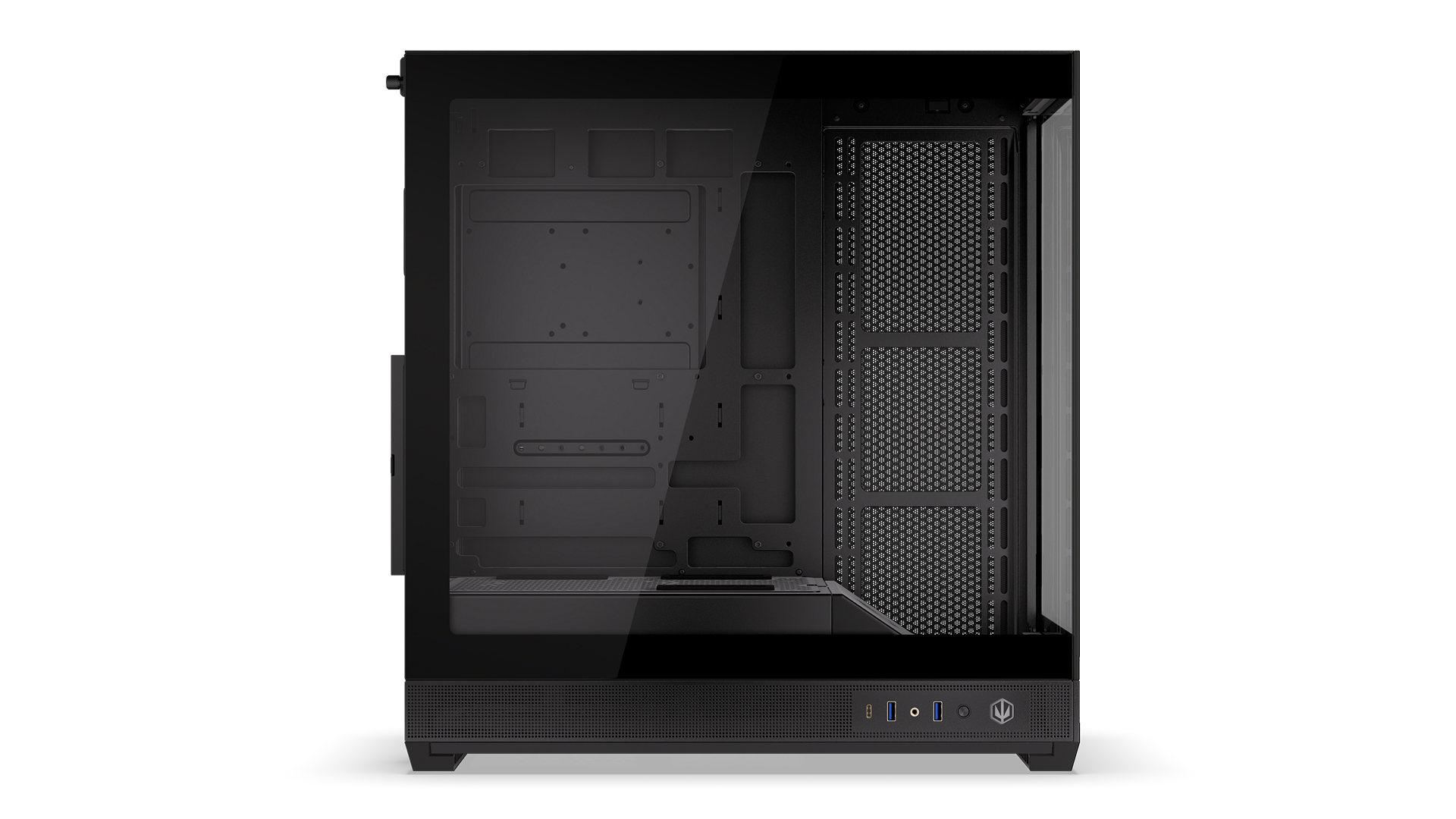 ENDORFY Fishtank 6000 Flex EY2A026-PC Case Left View Glass Panel Empty Interior
