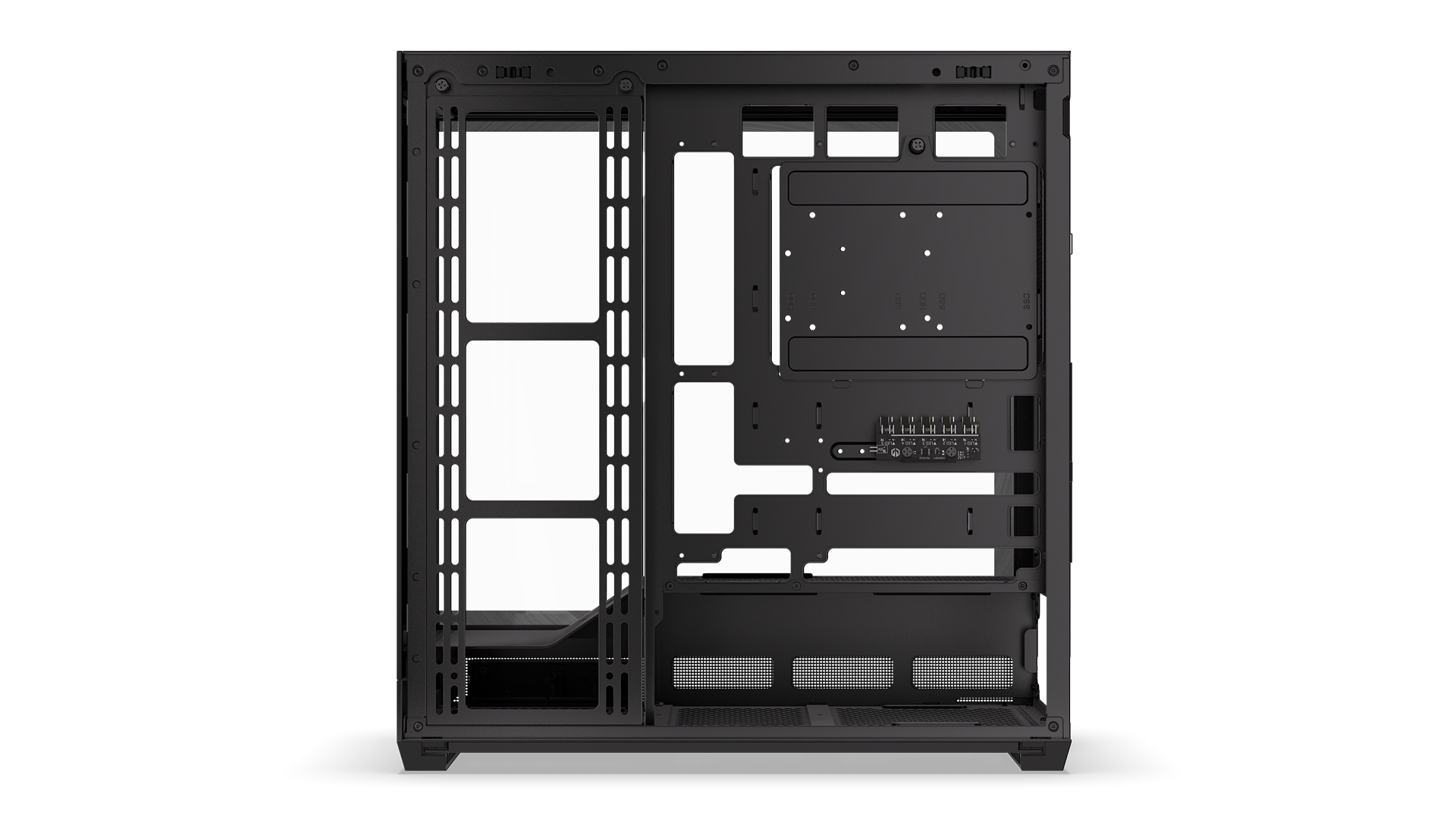 ENDORFY Fishtank 6000 Flex EY2A026-PC Case Right View Panel Removed Empty Interior