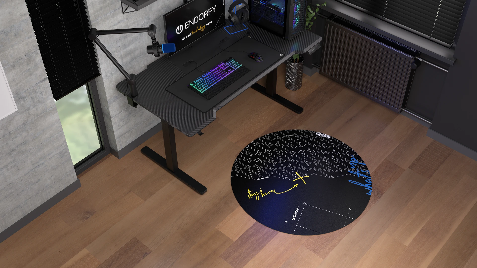 Mata ochronna Floor Pad FP110C z PVC chroniąca podłogę przed uszkodzeniami od fotela gamingowego 