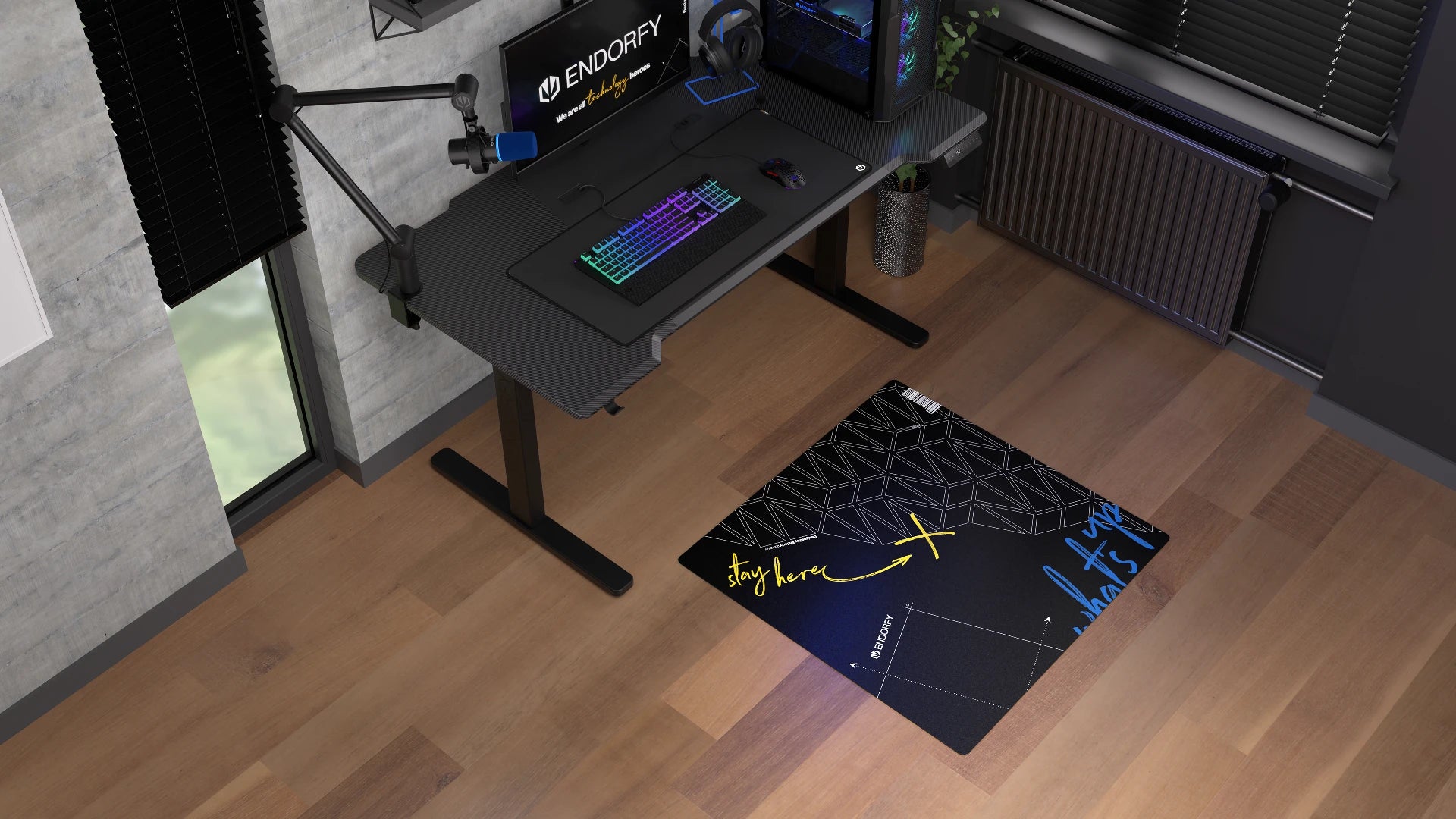 Mata ochronna Floor Pad FP90S z PVC chroniąca podłogę przed uszkodzeniami od fotela gamingowego 