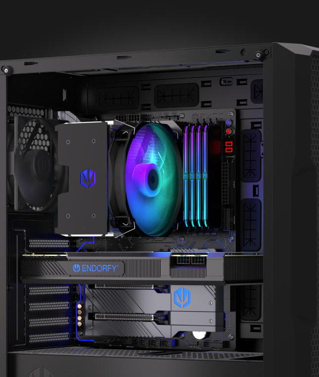 ENDORFY Fortis 5 ARGB EY3A010 Cooler Installed PC Case