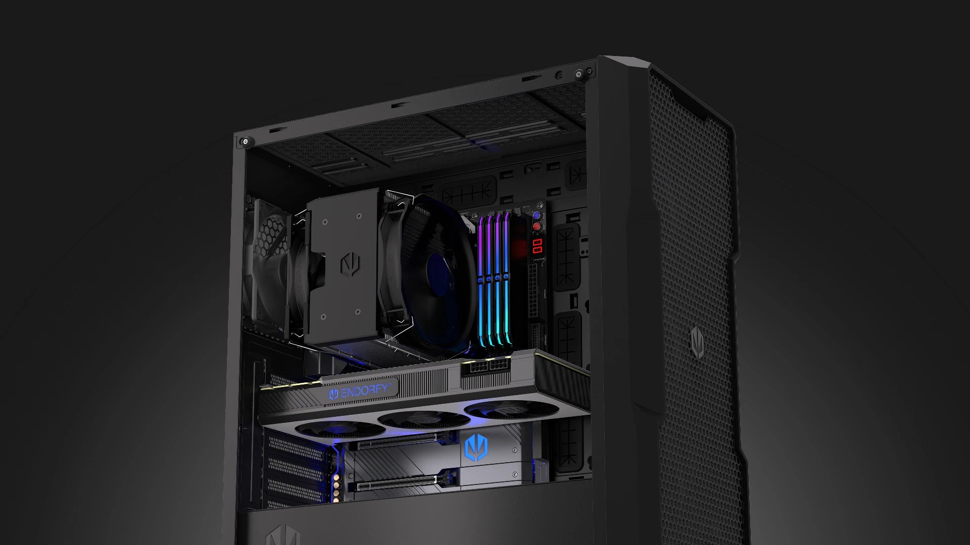 Obudowa komputera, w środku cooler ENDORFY Fortis 5 Dual Fan 