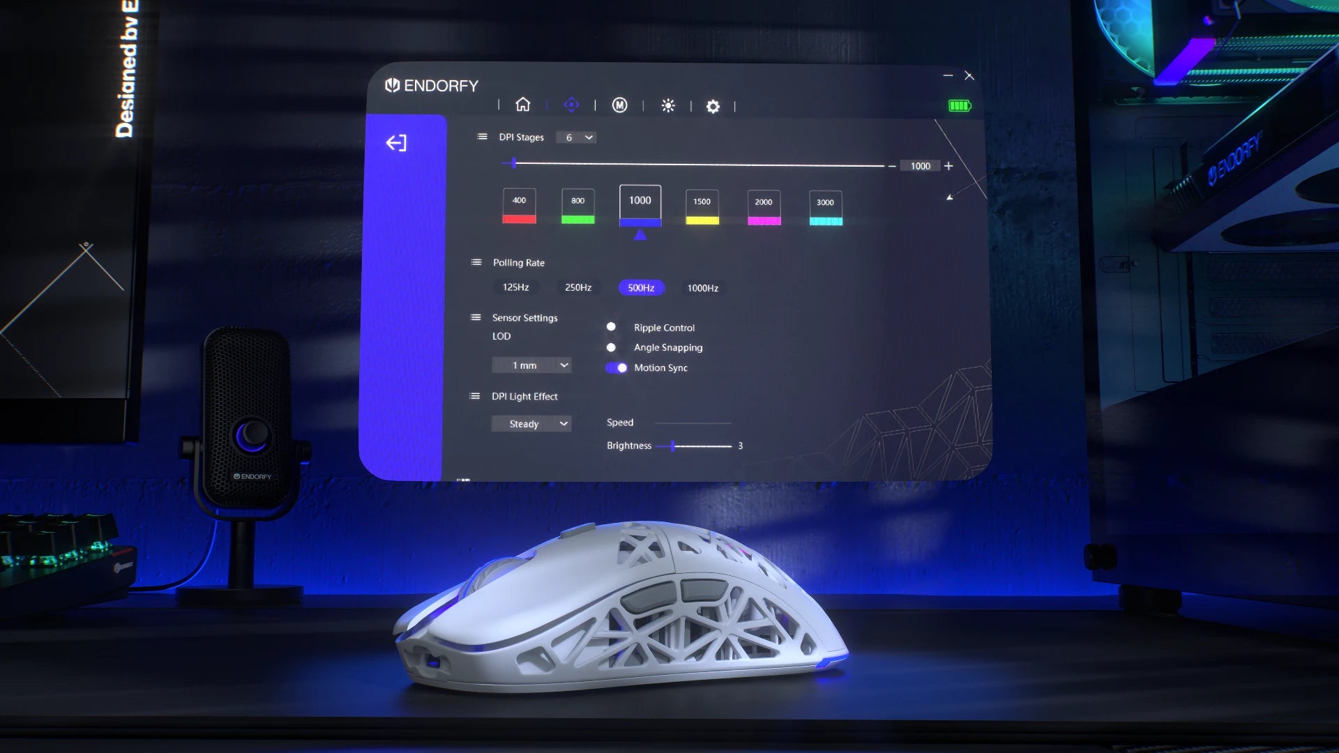 Dedykowane oprogramowanie do personalizacji myszki LIV Onyx White 