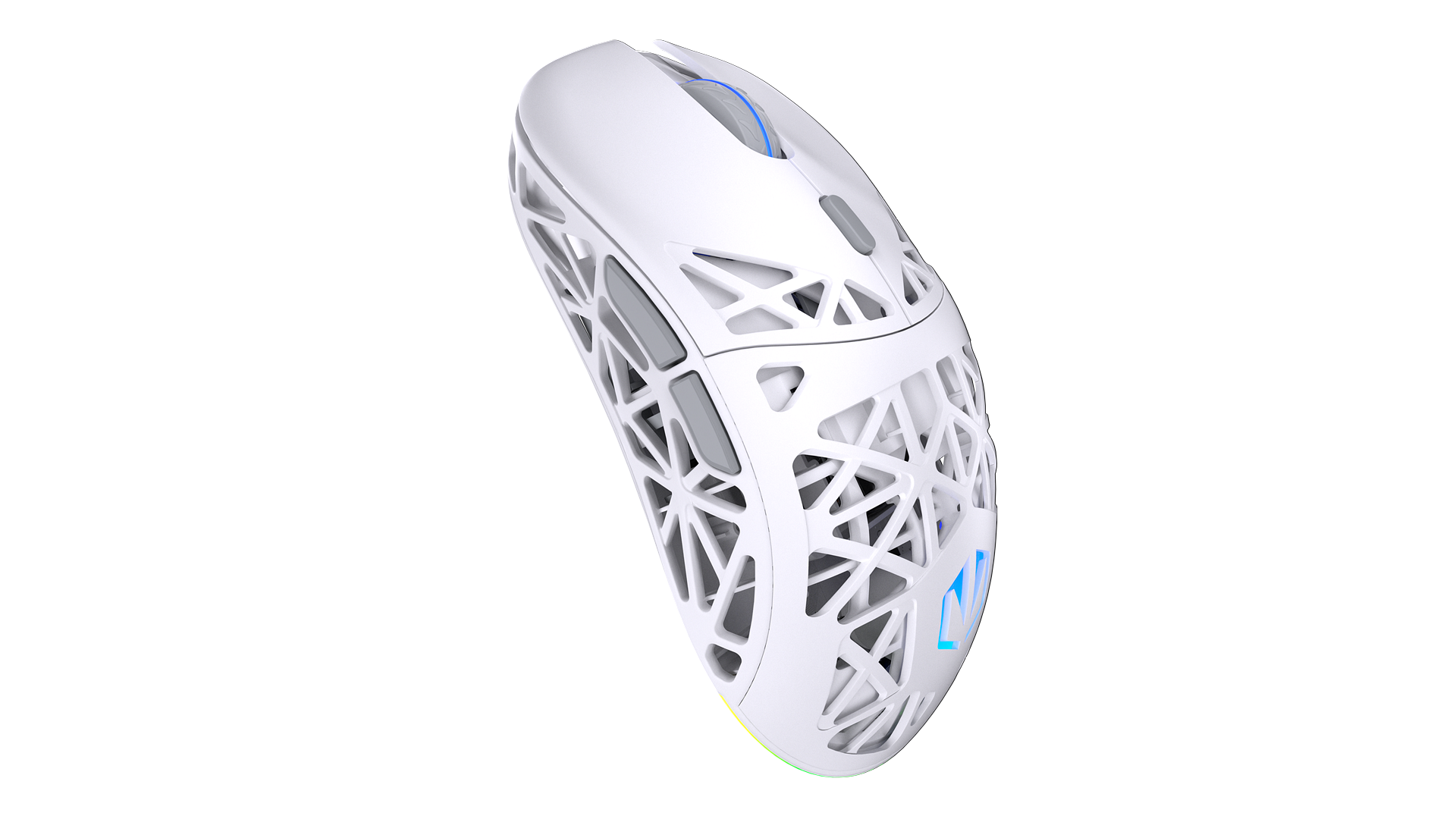 ENDORFY Liv Plus Wireless Onyx White EY6A017-Mouse Right View White Housing ARGB