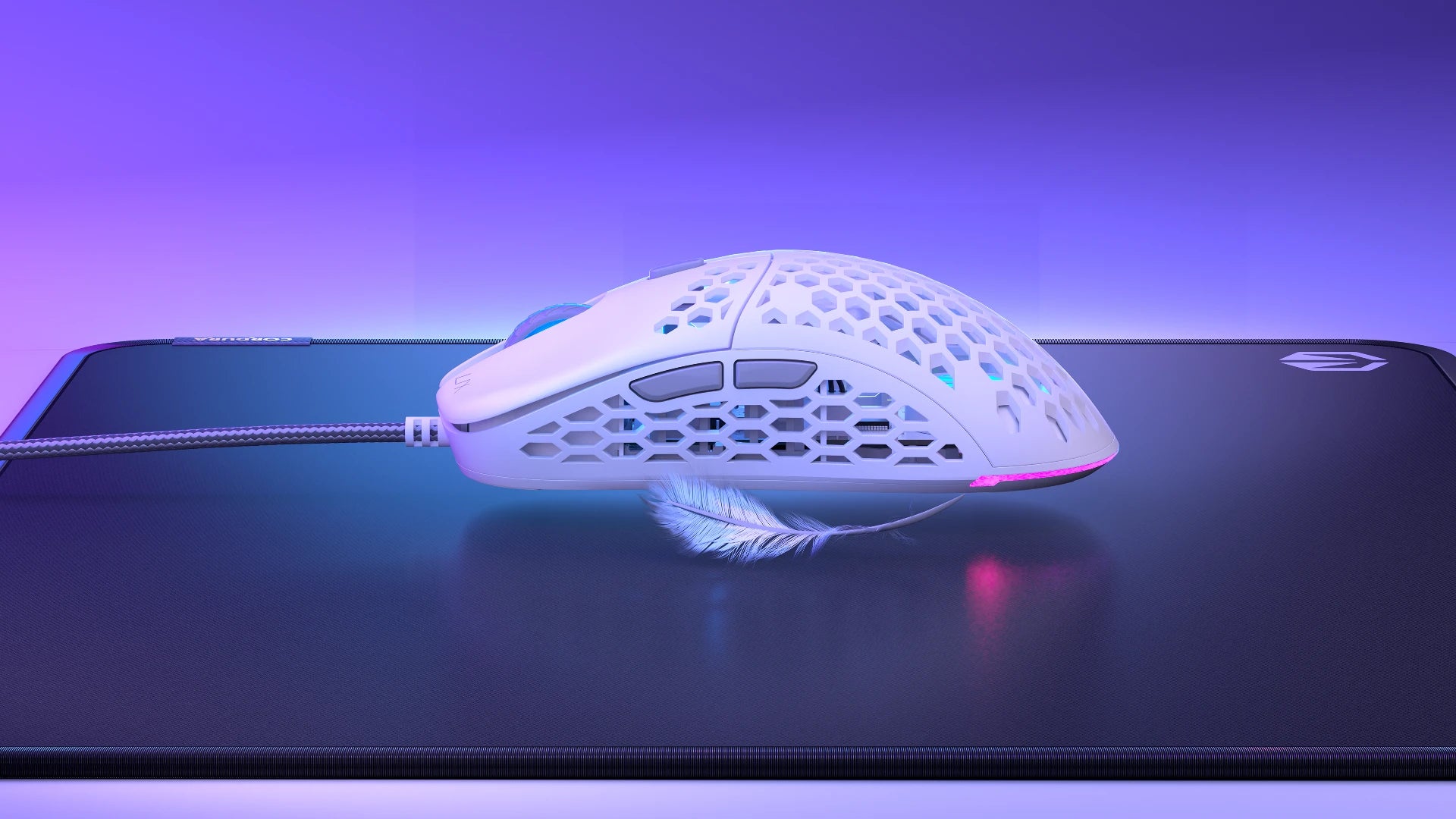ENDORFY Lix Onyx White EY6A004-Mouse Right View White Housing