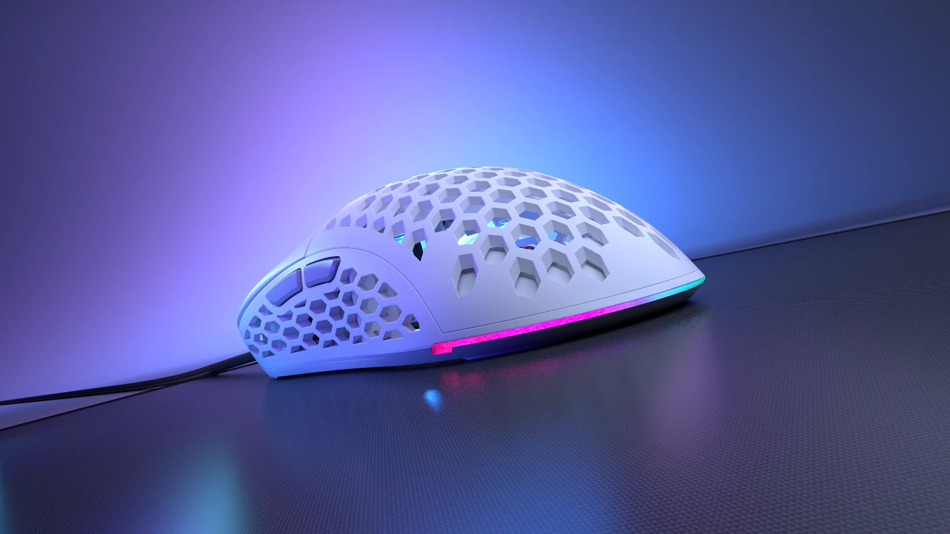 ENDORFY Lix Onyx White EY6A004-Mouse Back View White Housing