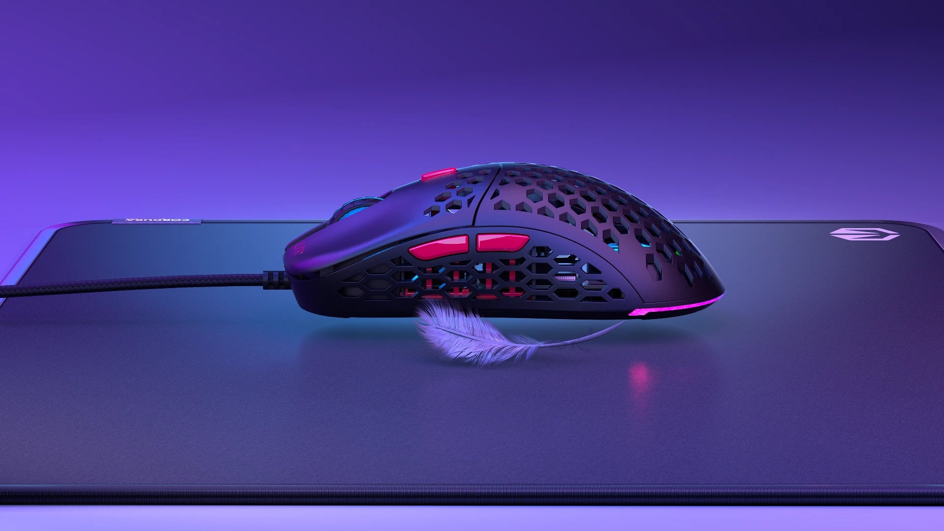 ENDORFY Lix Plus EY6A001-Mouse Front Right View Black Red Housing