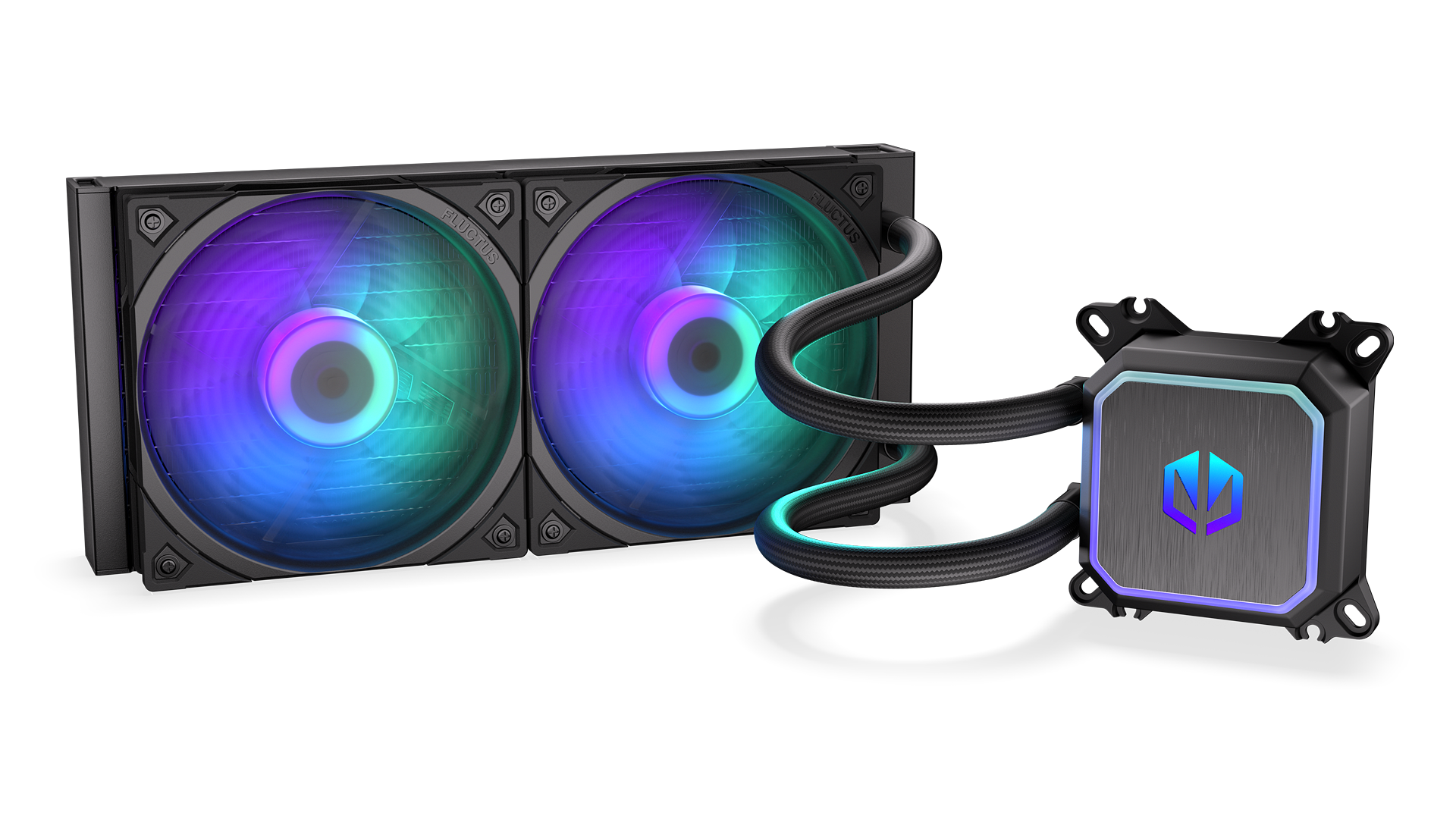 ENDORFY Navis F240 ARGB EY3B004 REV 1.0 Gallery 01 Front View ARGB Fan ON
