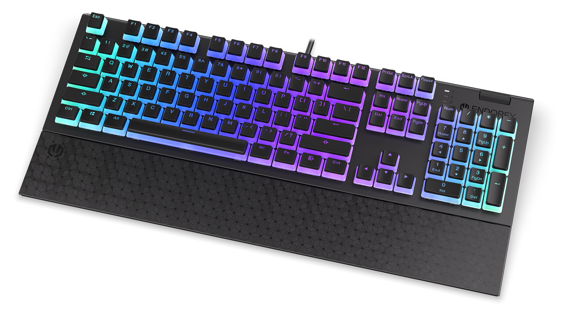 ENDORFY Omnis Pudding Brown EY5A032-Keyboards Front Right View Buttons ARGB