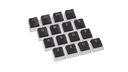 ENDORFY PBT Pudding EY0E002-Keycaps Top Front Left View White Black Keys Letters Numbers