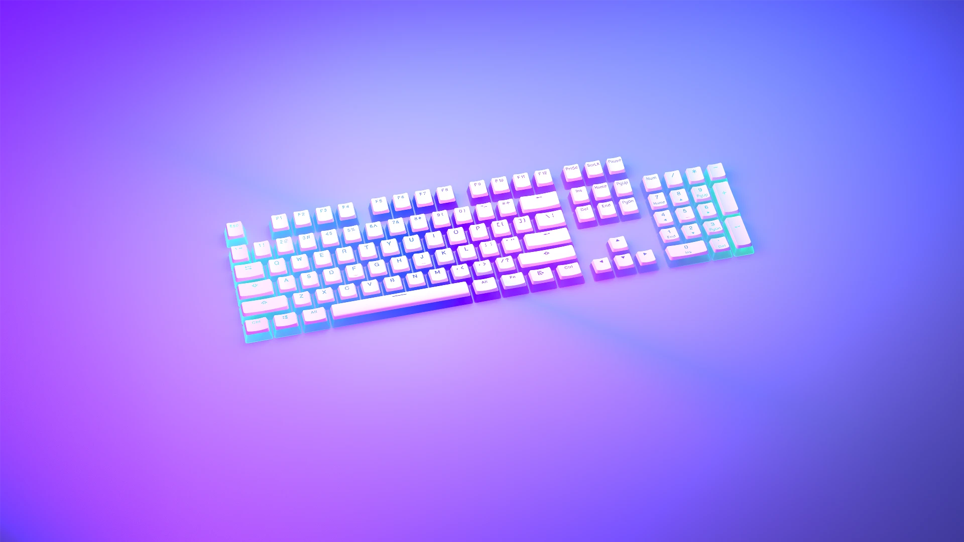 Zestaw keycapów PBT Pudding Onyx White