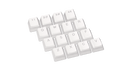 ENDORFY PBT Pudding Onyx White EY0E003-Keycaps Top Front View White Keys Letters Numbers