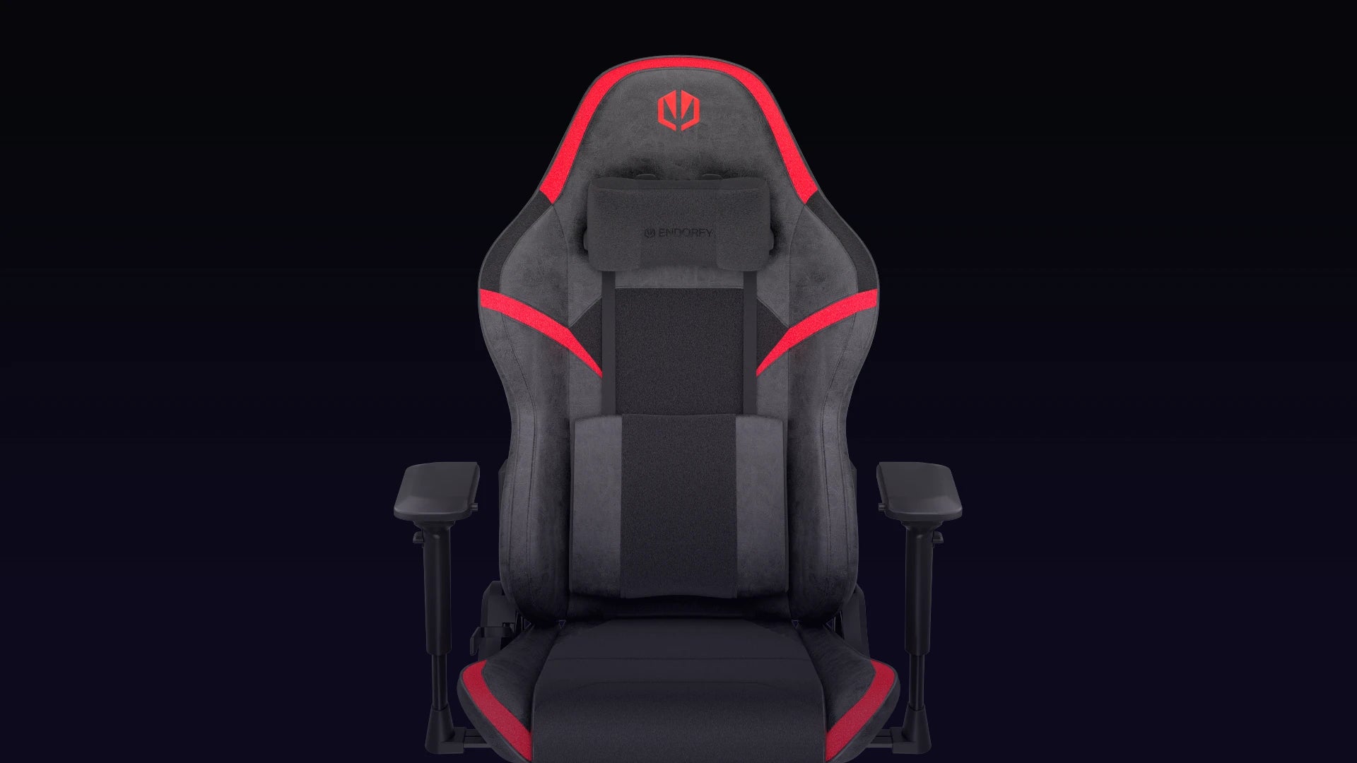 ENDORFY Scrim RD – widok na przód fotela z poduszkami memory foam 