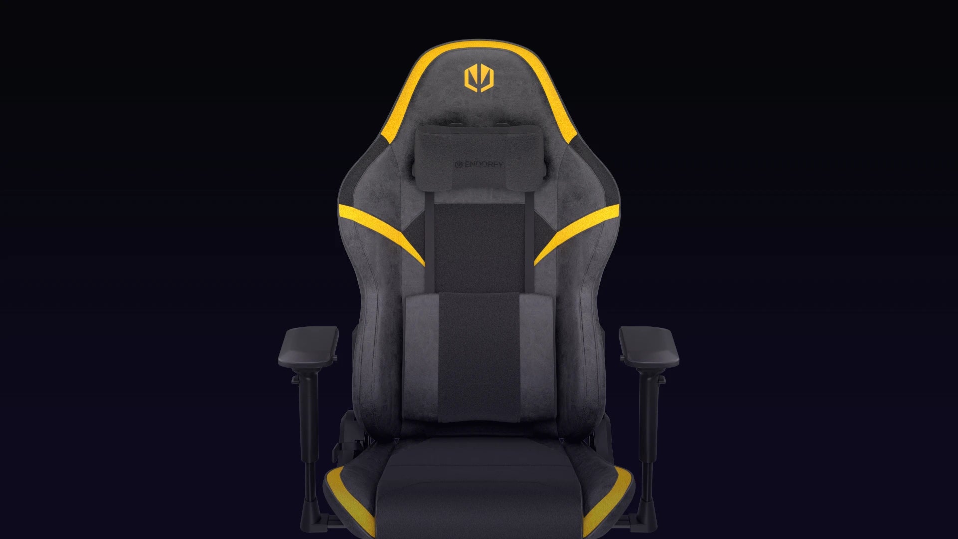 ENDORFY Scrim YL – widok na przód fotela z poduszkami memory foam 