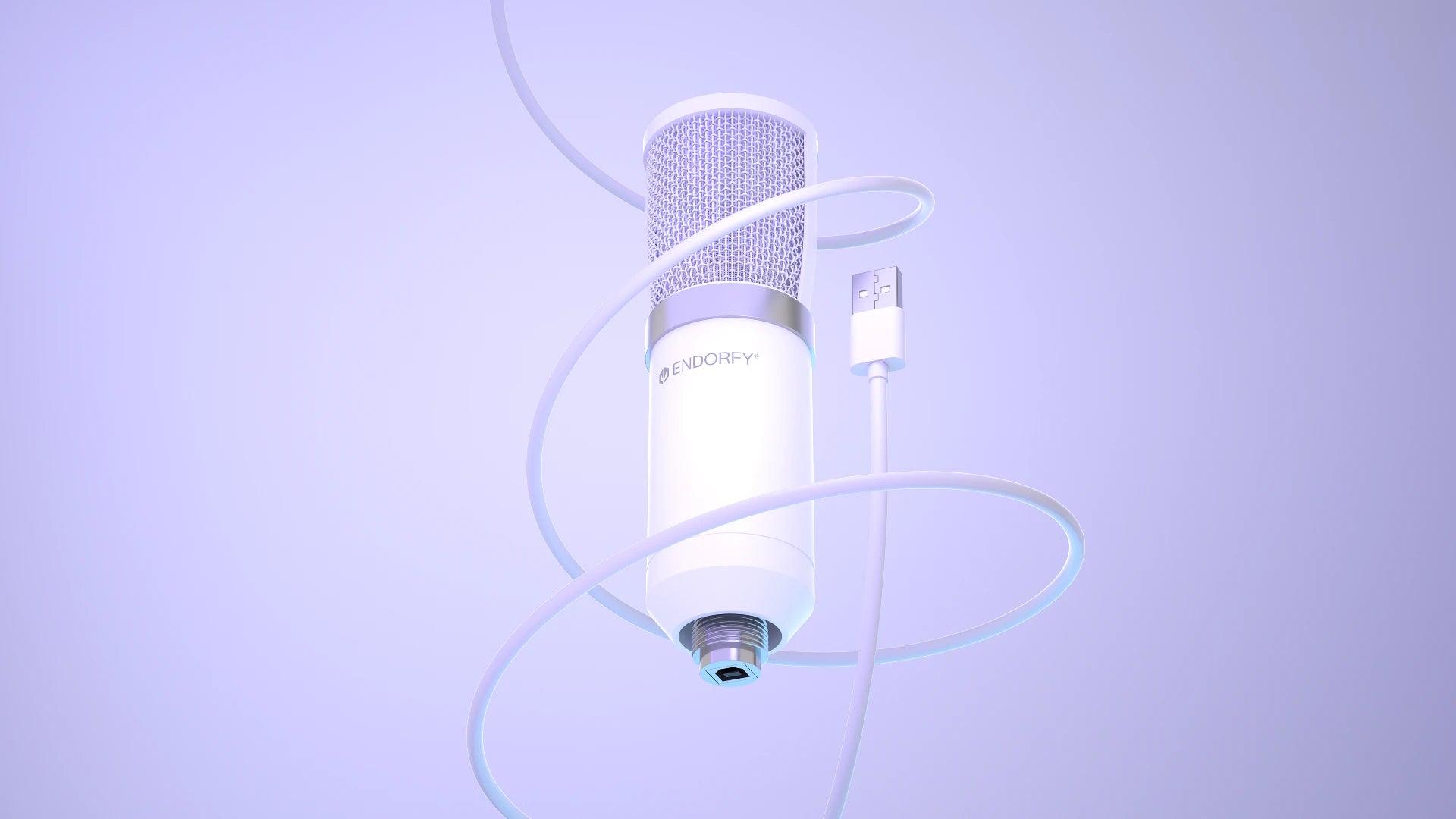Przewód USB-A mikrofonu ENDORFY Solum Streaming Onyx White