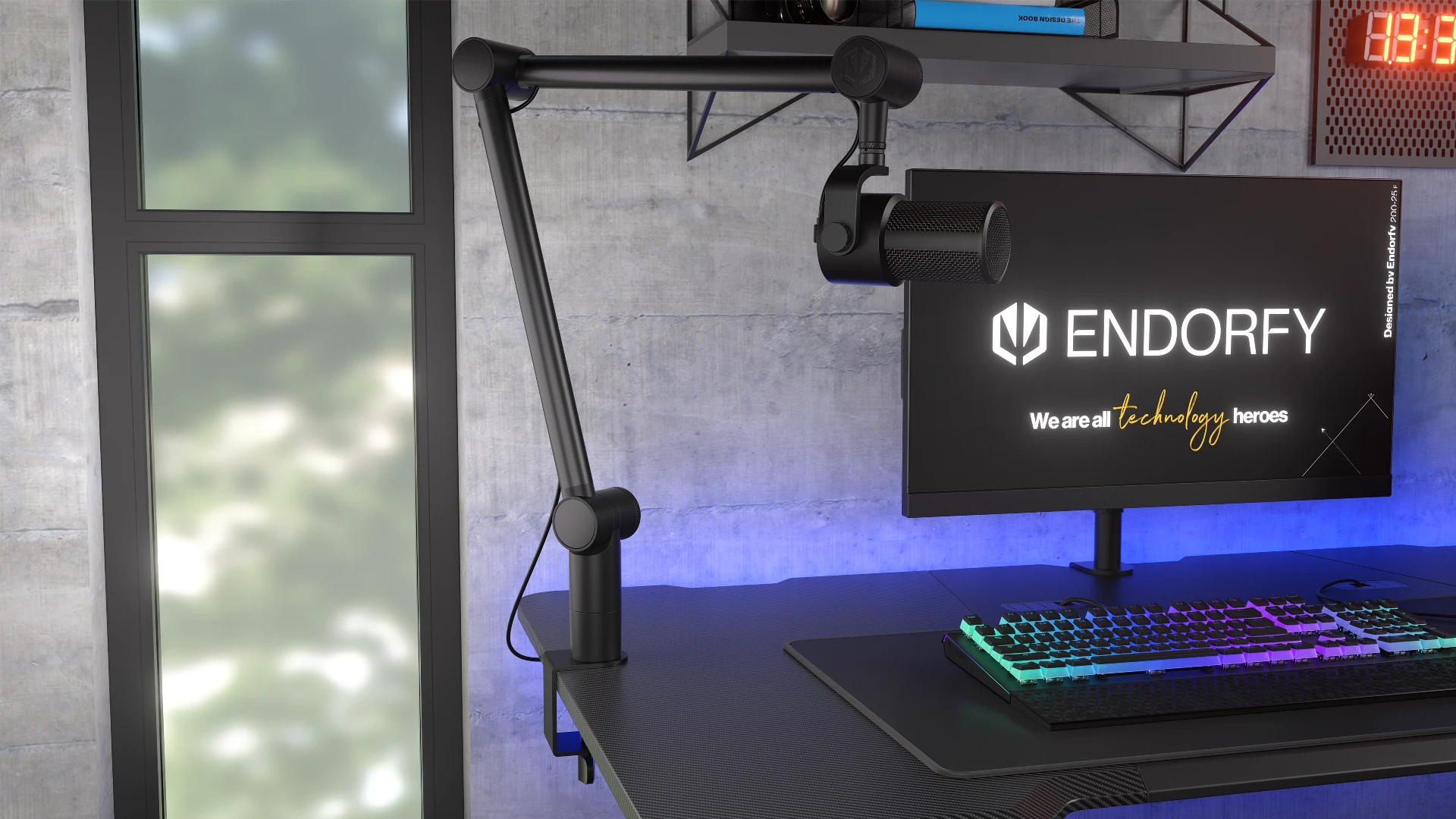 Regulowane ramię mikrofonu ENDORFY Solum Studio z ukrytym przewodem USB 