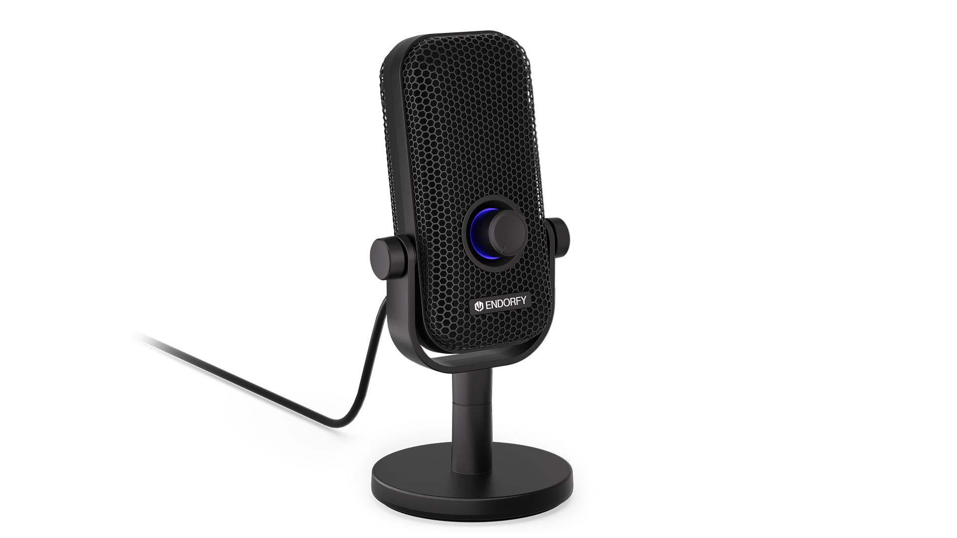 ENDORFY Solum Voice S EY1B013-Microphone Front Left View Adjustment Knob Gain