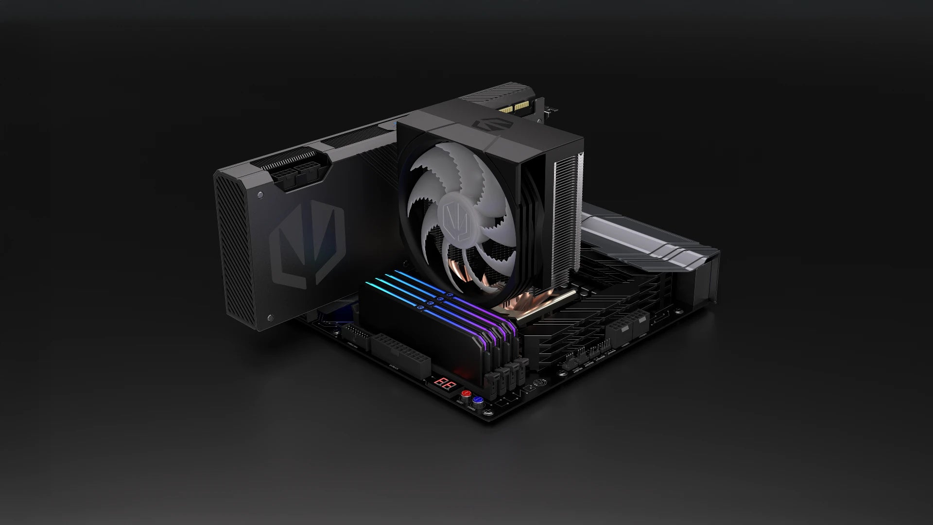 Radiator ENDORFY Spartan 5 MAX ARGB – widok z boku 