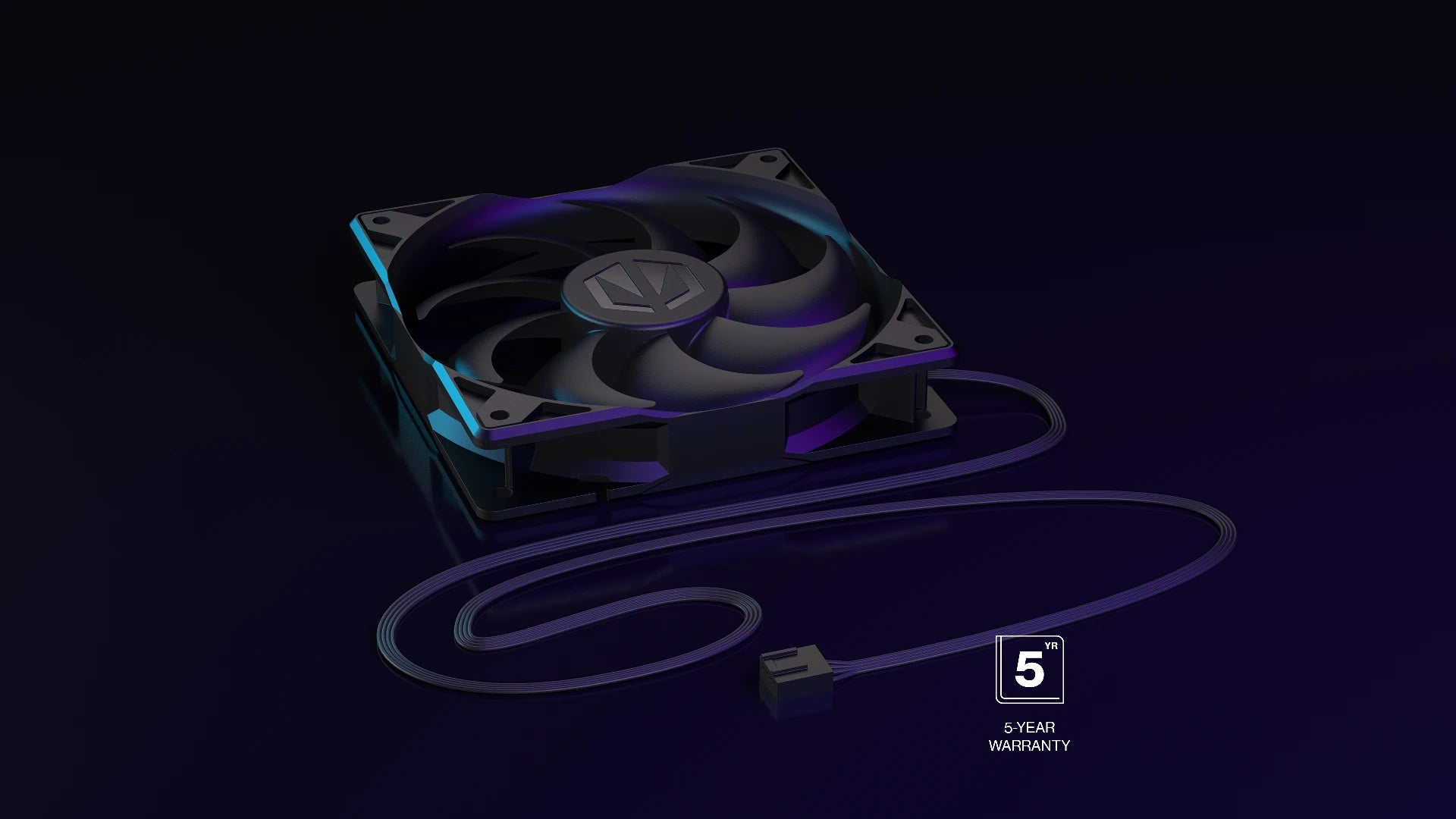 Wentylator Stratus 120 PWM z ikoną symbolizującą 5-letnią gwarancję 