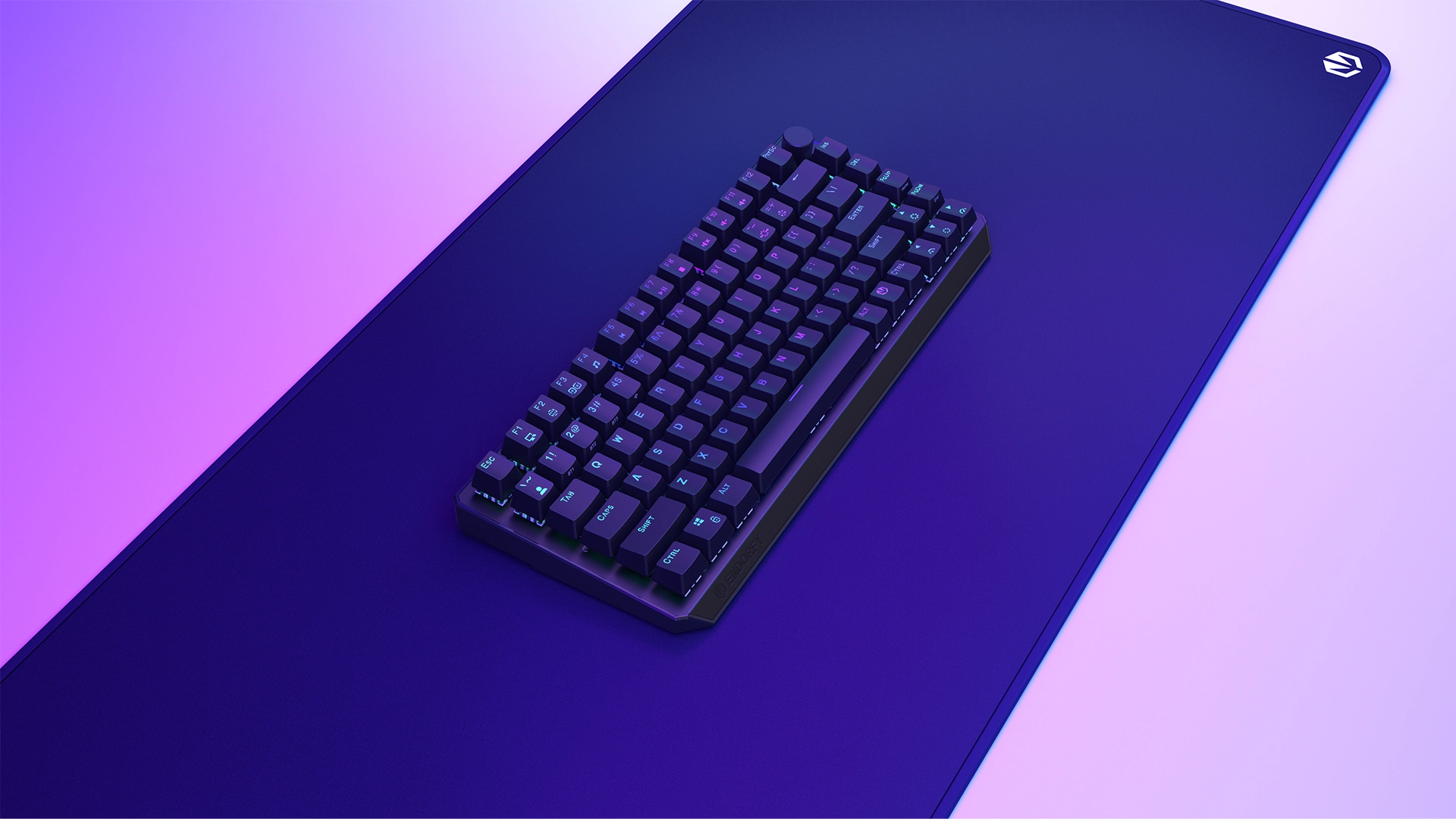 ENDORFY Thock 75% Wireless Black EY5A074 features 05 Keyboard Overview On Black Pad