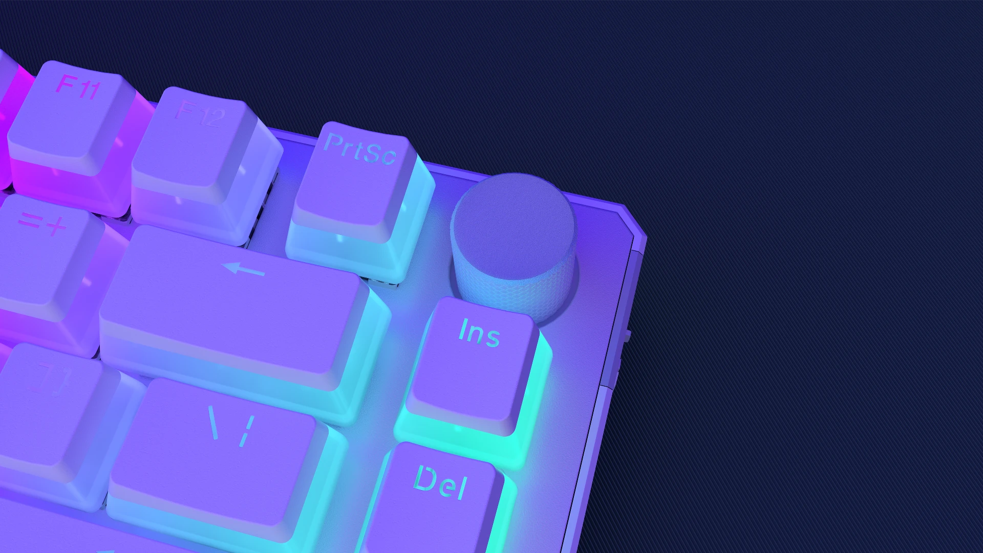 ENDORFY Thock 75% Wireless Pudding Onyx White Red EY5A118 features 06 Keyboard Volume Knob
