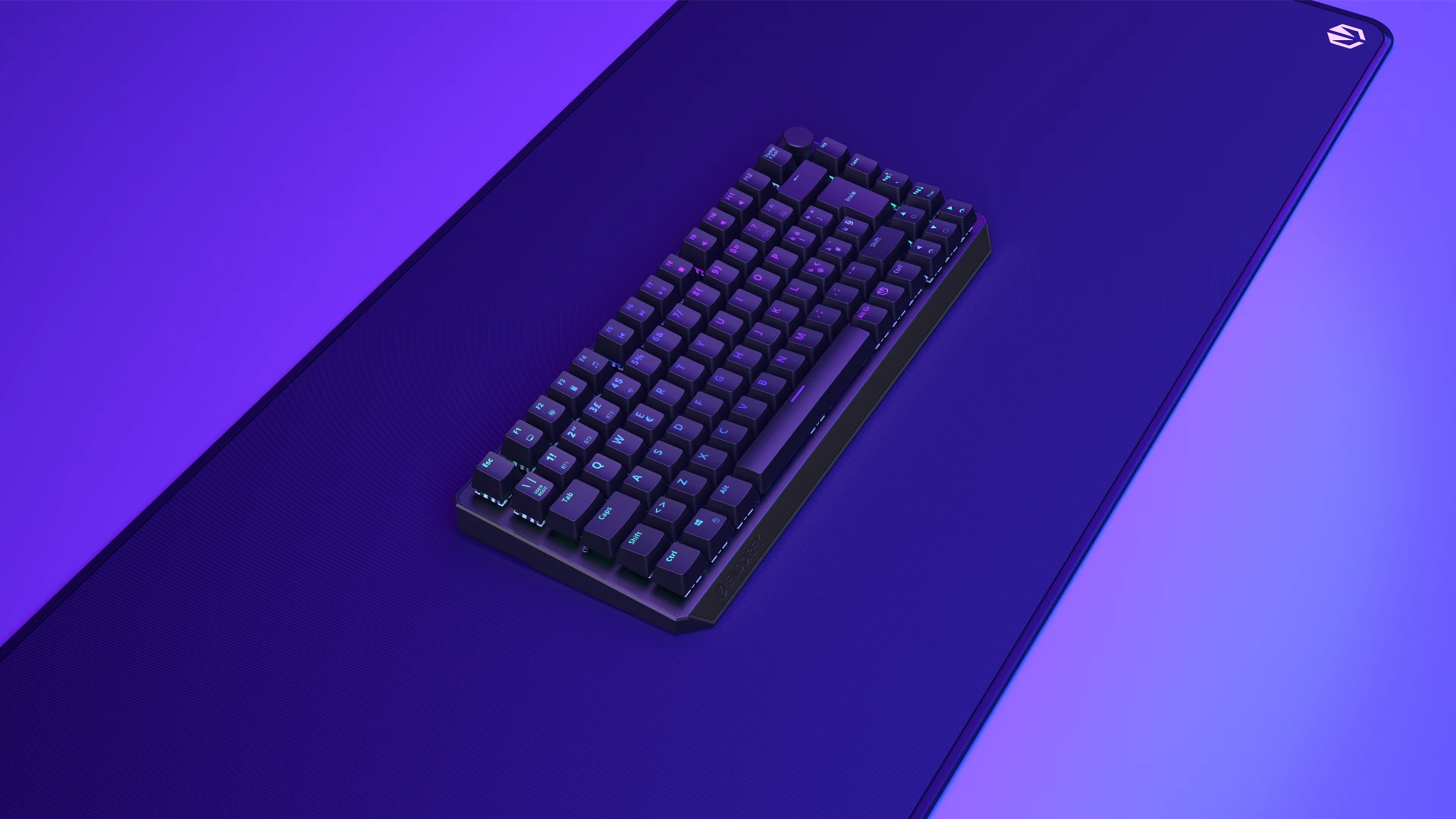 ENDORFY Thock 75% Wireless Red EY5A073 features 05 Keyboard Overview On Black Pad